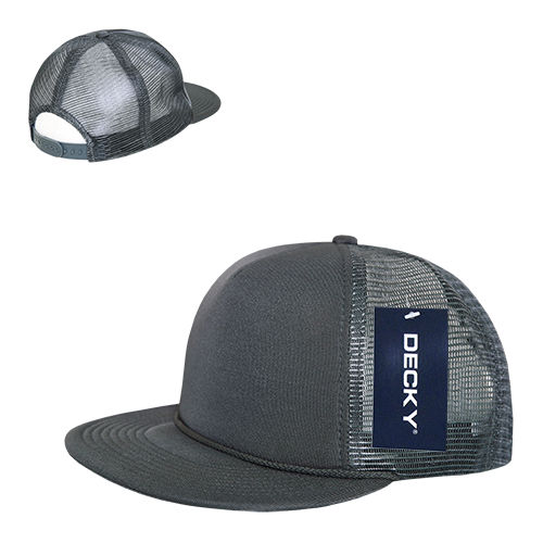 Decky 223 5 Panel High Profile Structured Foam Trucker - Charcoal