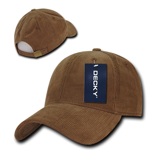 Decky 231 6 Panel Low Profile Structured Corduroy Cap - Coyote