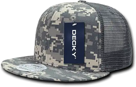 Decky 241 Ripstop Flat Bill Trucker Cap - Army Digicam - one Size Fits Most