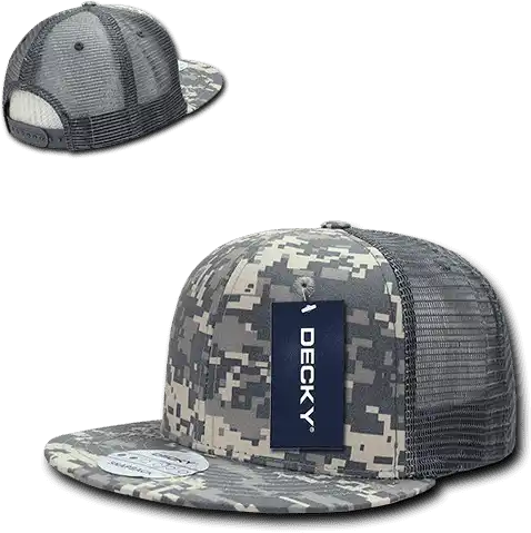 Decky 241 Ripstop Flat Bill Trucker Cap - Army Digicam - one Size Fits Most