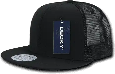 Decky 241 Ripstop Flat Bill Trucker Cap Black / one Size Fits Most
