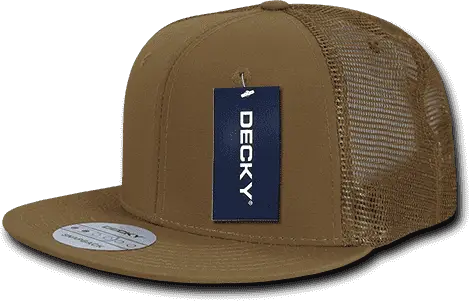 Decky 241 Ripstop Flat Bill Trucker Cap - Coyote