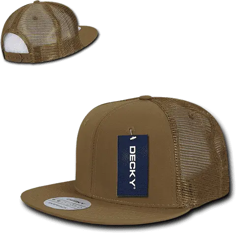 Decky 241 Ripstop Flat Bill Trucker Cap - Coyote