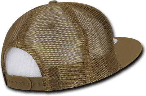 Decky 241 Ripstop Flat Bill Trucker Cap - Coyote