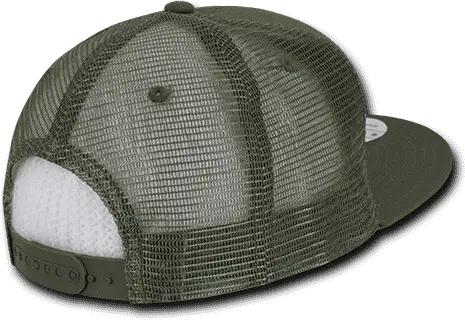 Decky 241 Ripstop Flat Bill Trucker Cap - Olive Drab
