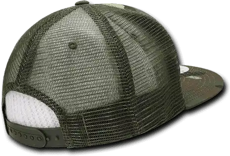 Decky 241 Ripstop Flat Bill Trucker Cap Woodland Camo / one Size Fits Most