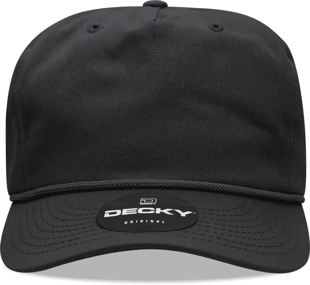 Decky 252 Classic 5 Panel with Rope Black / one Size Fits Most