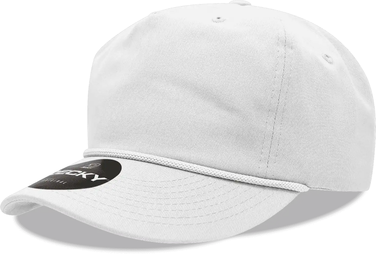 Decky 252 Classic 5 Panel with Rope - White - one Size Fits Most