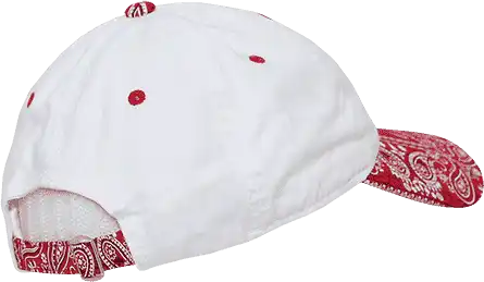 Decky 256 Bandanna Polo Cap - White Red - one Size Fits Most
