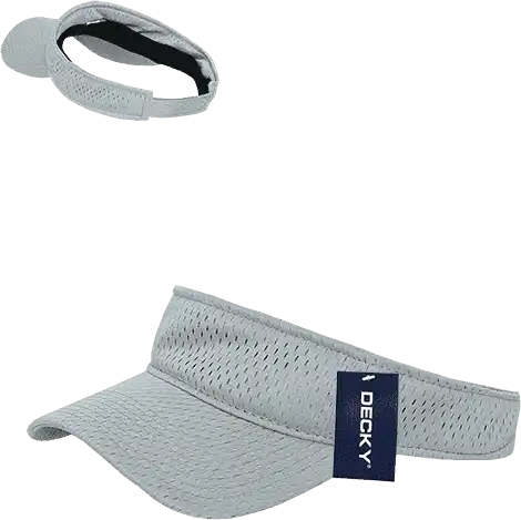 Decky 3014 Mesh Jersey Visor - Gray - one Size Fits Most