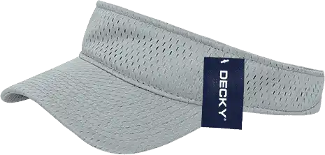 Decky 3014 Mesh Jersey Visor - Gray - one Size Fits Most