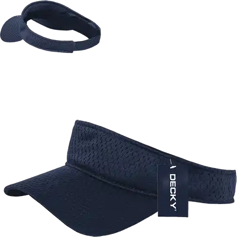 Decky 3014 Mesh Jersey Visor - Navy - one Size Fits Most