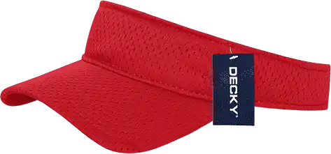 Decky 3014 Mesh Jersey Visor - Red - one Size Fits Most