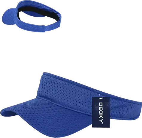 Decky 3014 Mesh Jersey Visor - Royal - one Size Fits Most