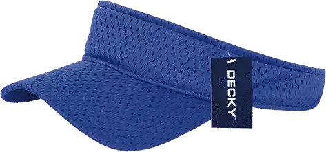 Decky 3014 Mesh Jersey Visor - Royal - one Size Fits Most