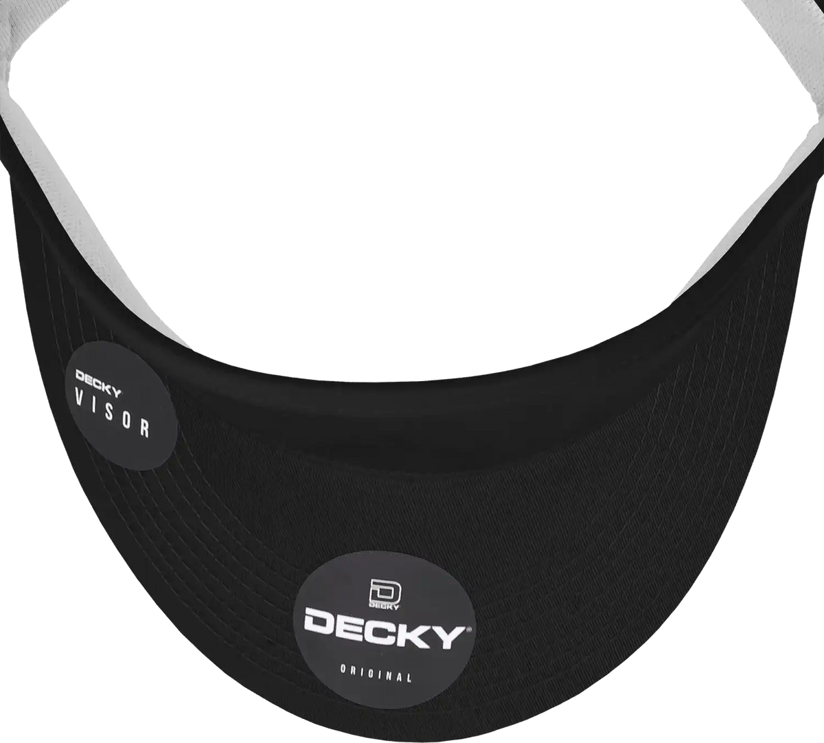 Decky 3015 High Profile Cotton Visor - Black - one Size Fits Most