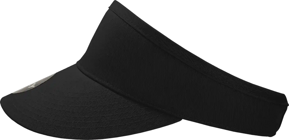 Decky 3015 High Profile Cotton Visor - Black - one Size Fits Most