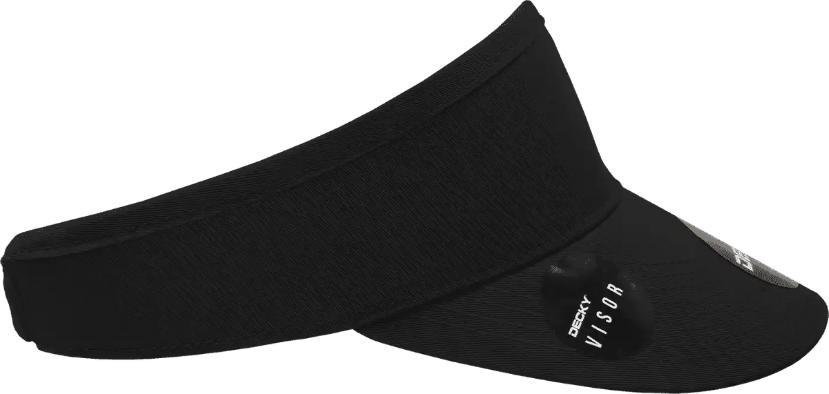 Decky 3015 High Profile Cotton Visor - Black - one Size Fits Most