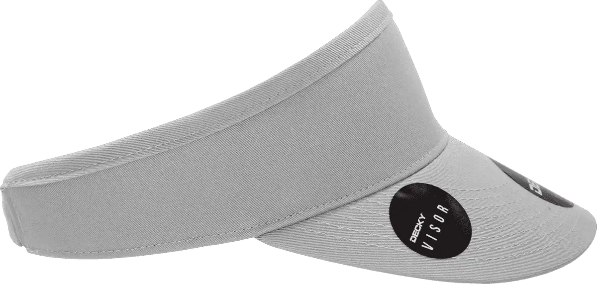 Decky 3015 High Profile Cotton Visor - Gray - one Size Fits Most