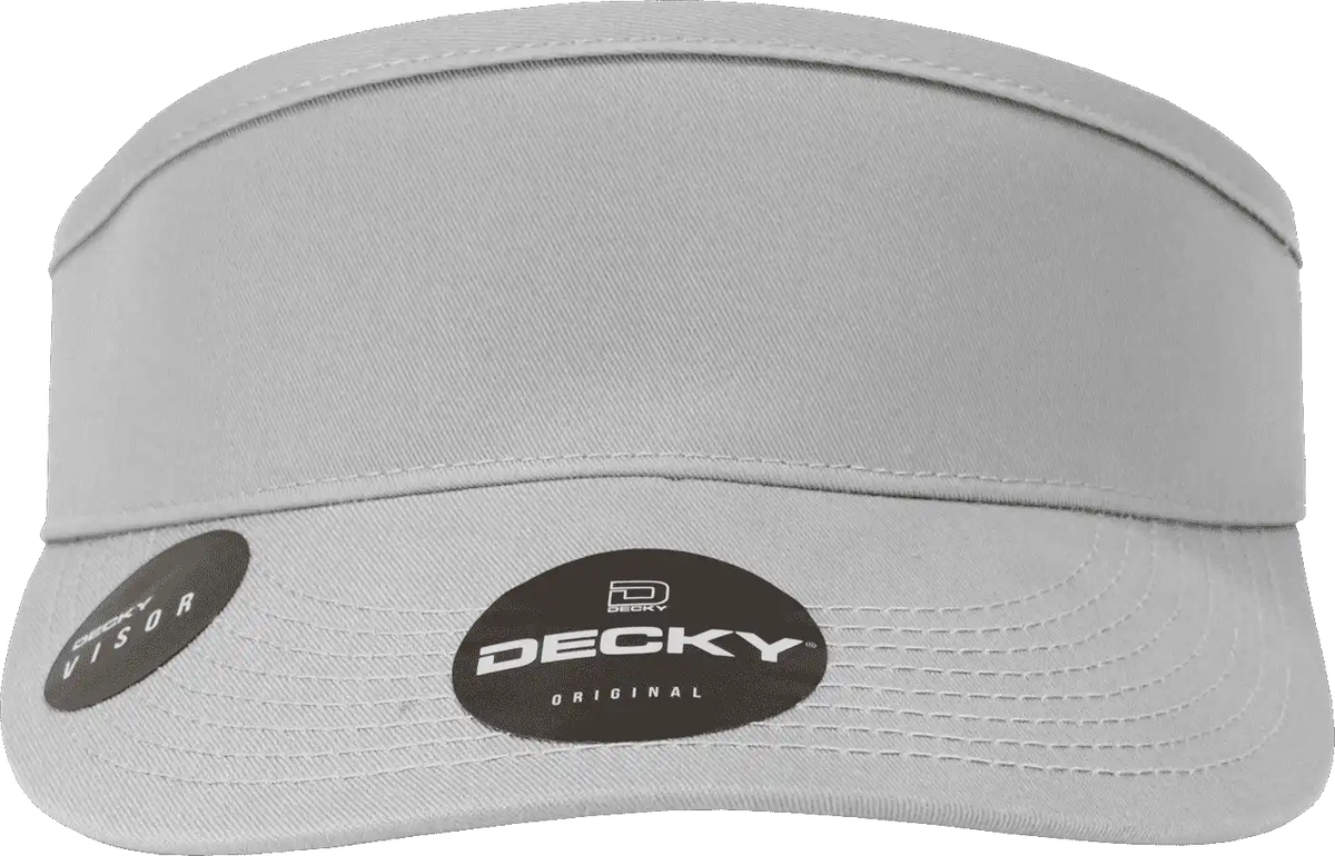Decky 3015 High Profile Cotton Visor - Gray - one Size Fits Most