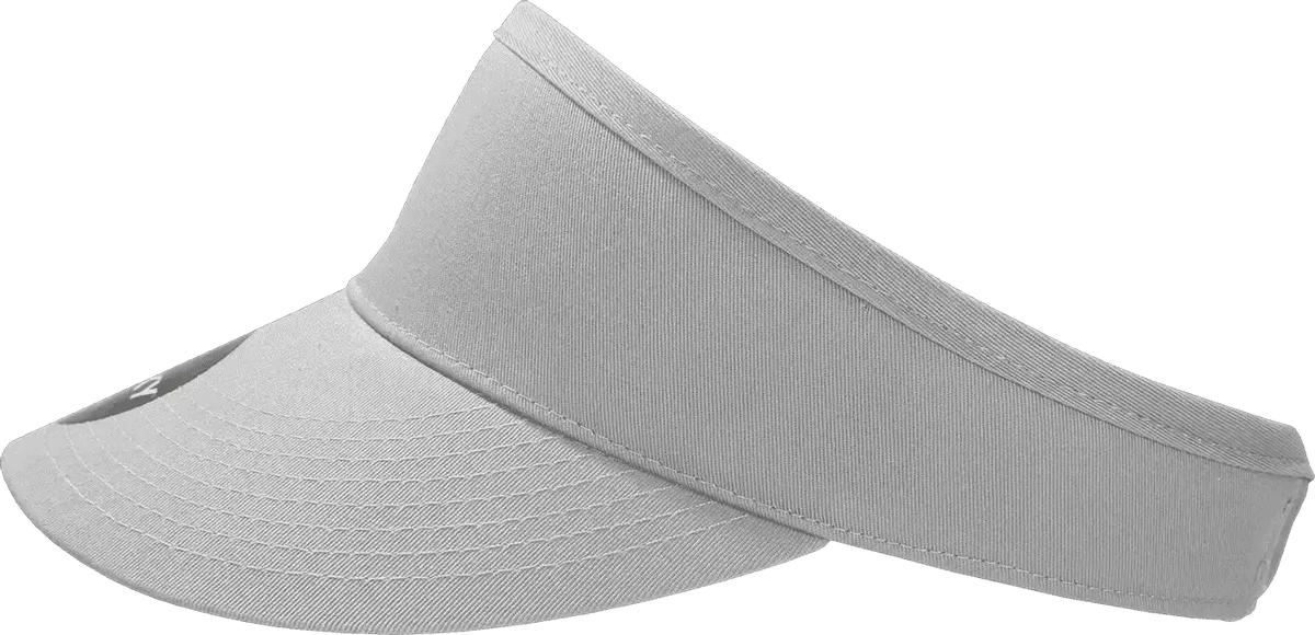 Decky 3015 High Profile Cotton Visor - Gray - one Size Fits Most