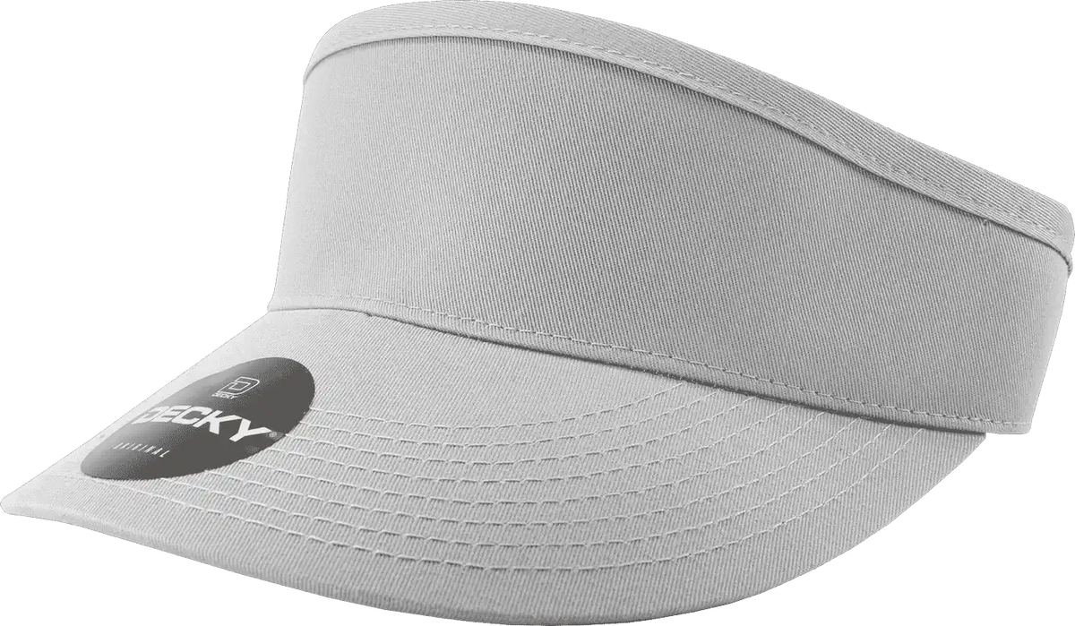 Decky 3015 High Profile Cotton Visor - Gray - one Size Fits Most