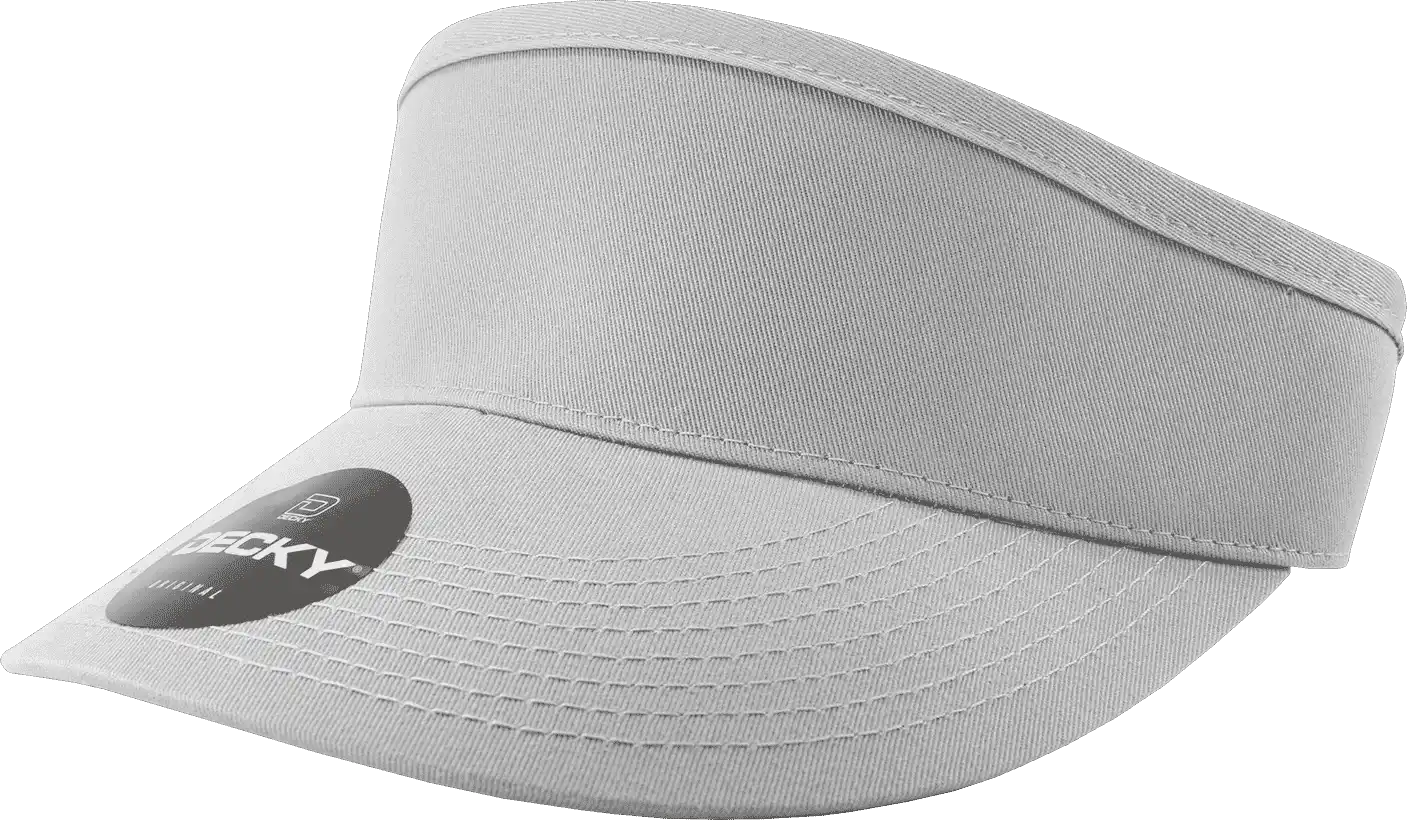 Decky 3015 High Profile Cotton Visor - Gray - one Size Fits Most