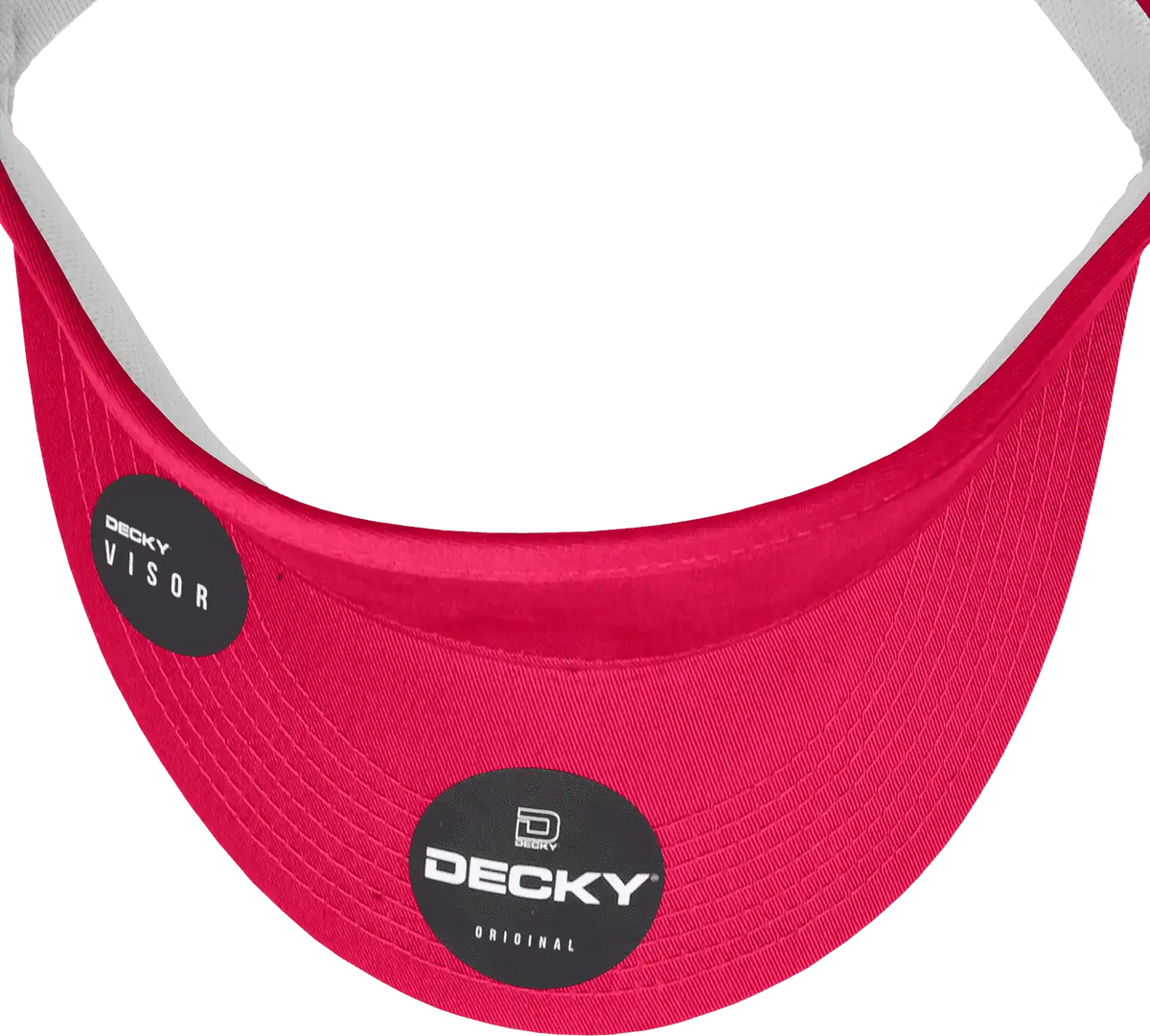 Decky 3015 High Profile Cotton Visor - Hot Pink - one Size Fits Most
