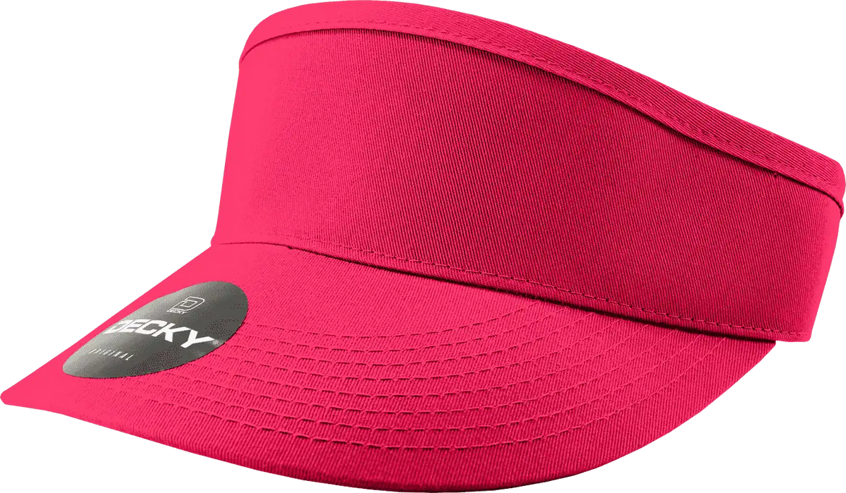 Decky 3015 High Profile Cotton Visor - Hot Pink - one Size Fits Most