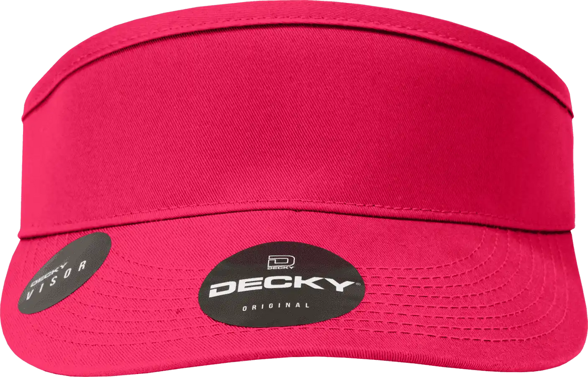 Decky 3015 High Profile Cotton Visor - Hot Pink - one Size Fits Most