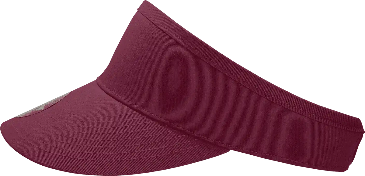 Decky 3015 High Profile Cotton Visor - Maroon - one Size Fits Most