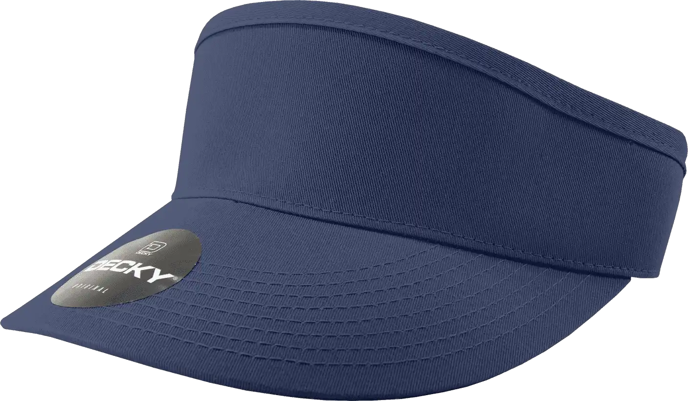 Decky 3015 High Profile Cotton Visor - Navy - one Size Fits Most