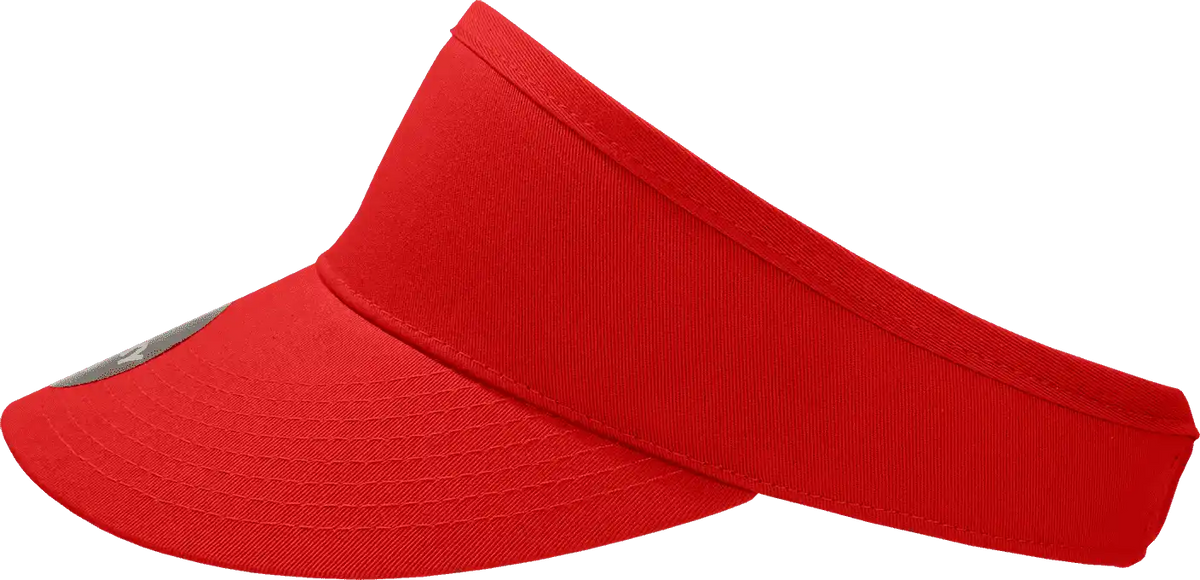 Decky 3015 High Profile Cotton Visor - Red - one Size Fits Most