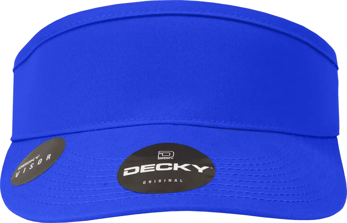 Decky 3015 High Profile Cotton Visor - Royal - one Size Fits Most