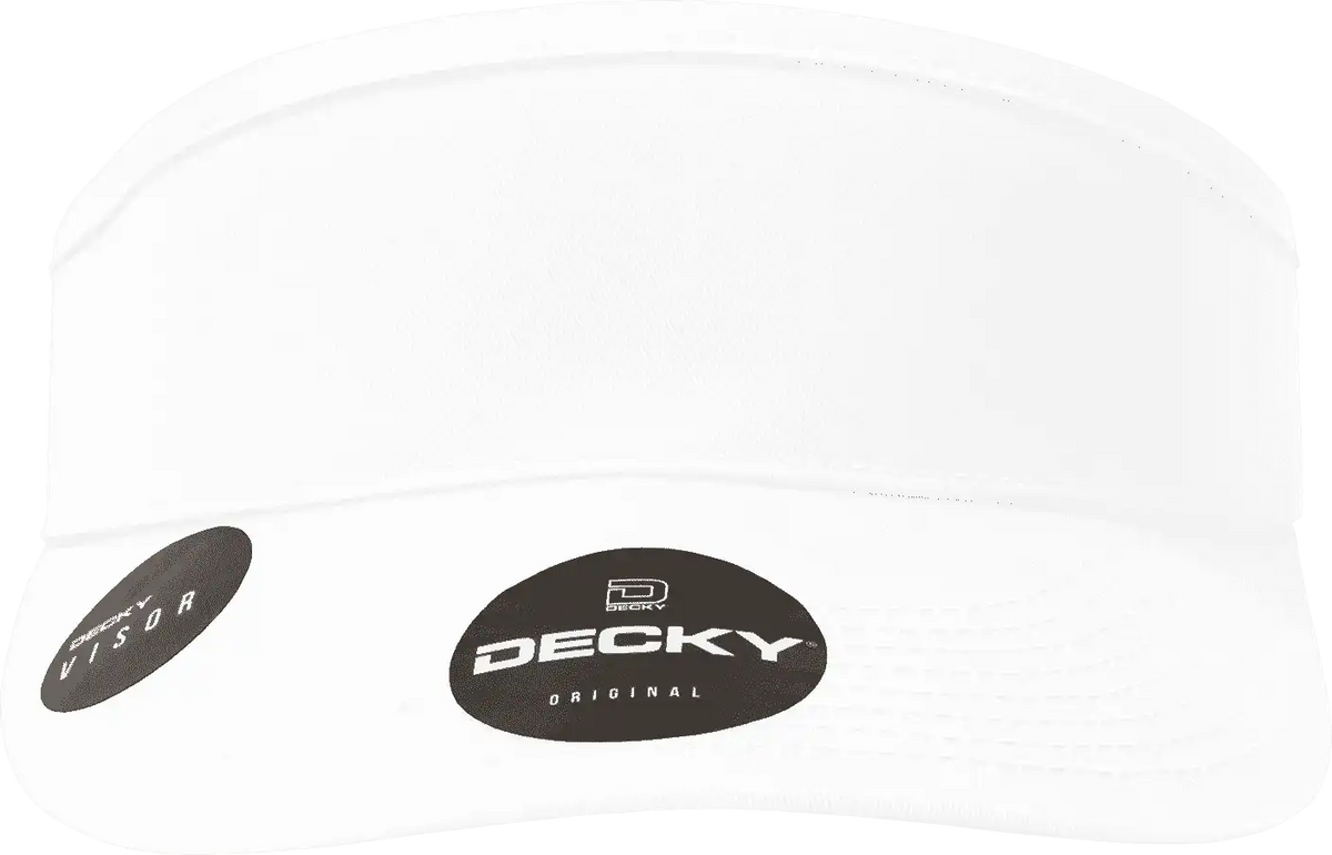 Decky 3015 High Profile Cotton Visor - White - one Size Fits Most