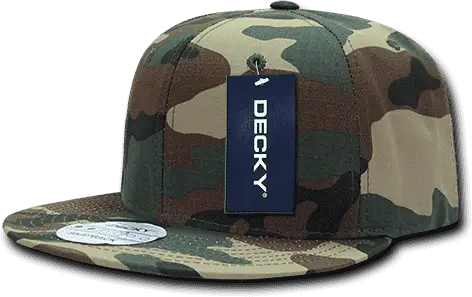 Decky 360 Ripstop Snapback Cap - Woodland Camo