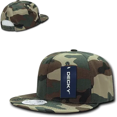 Decky 360 Ripstop Snapback Cap - Woodland Camo