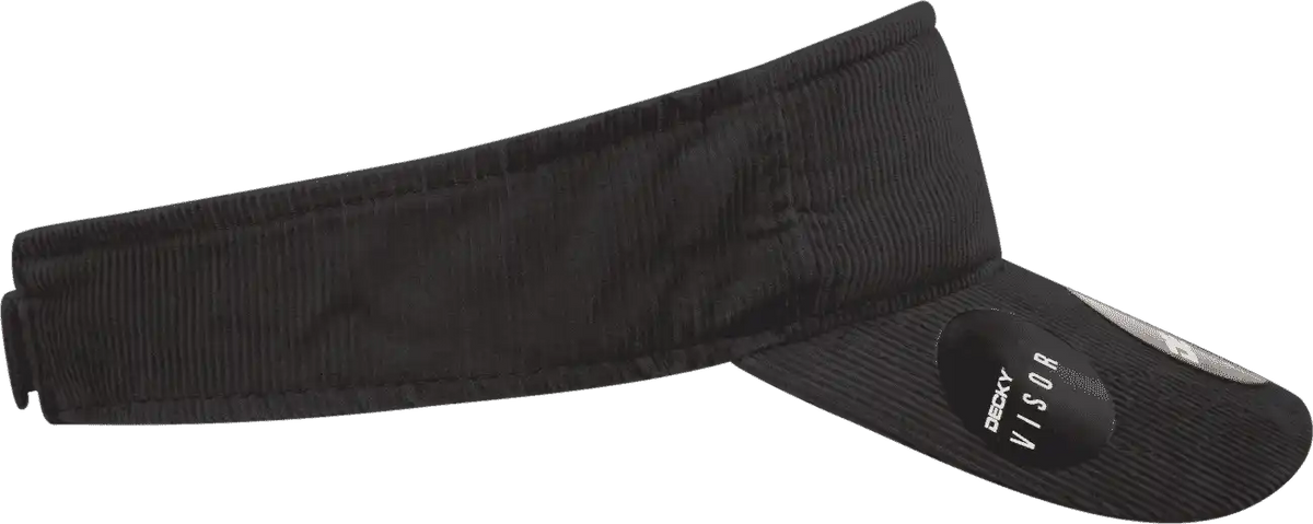 Decky 4004 Corduroy Visor - Black - one Size Fits Most