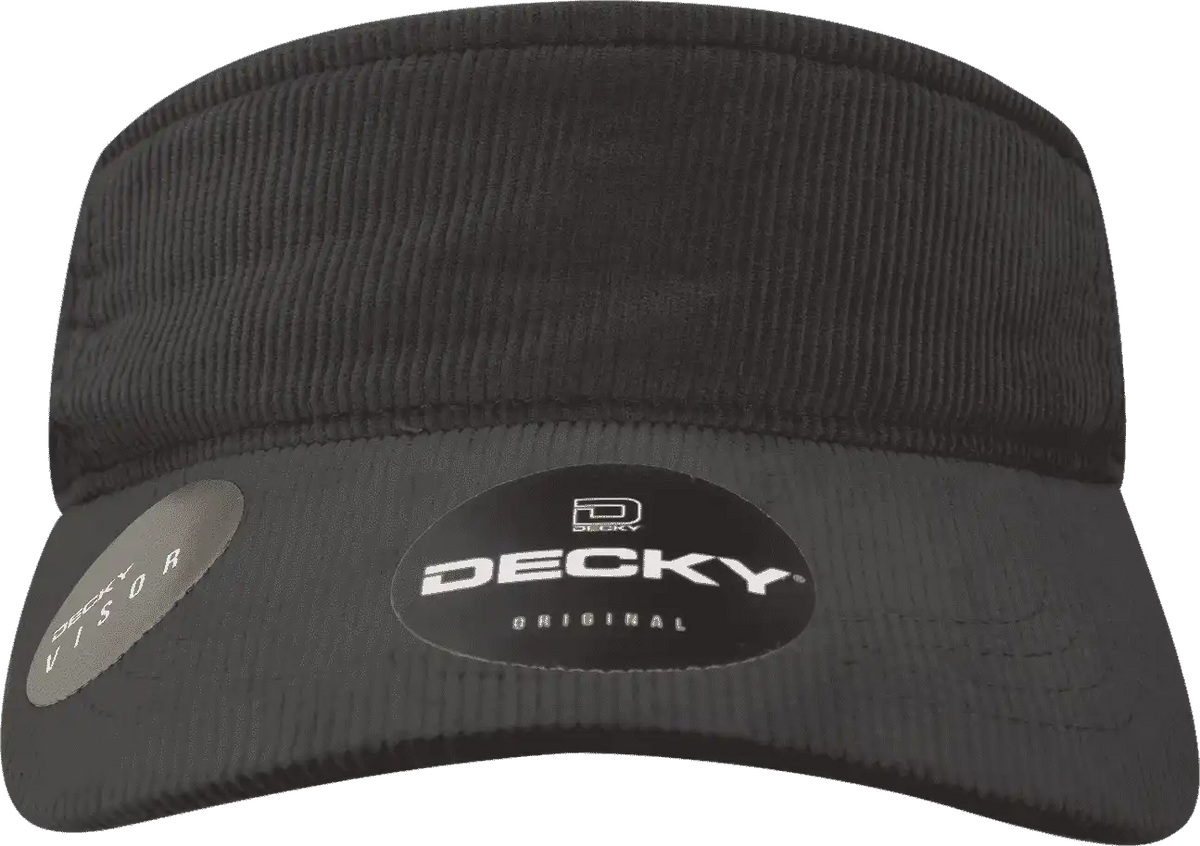 Decky 4004 Corduroy Visor - Black - one Size Fits Most