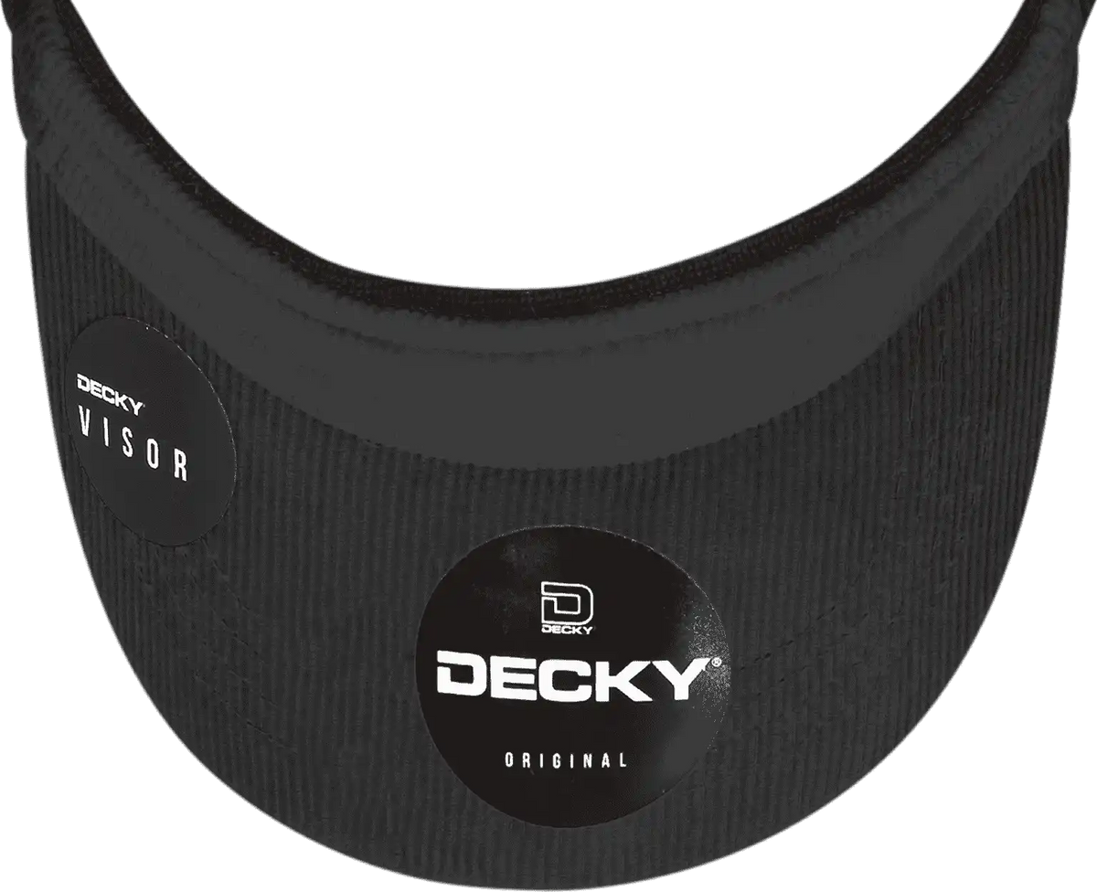 Decky 4004 Corduroy Visor - Black - one Size Fits Most