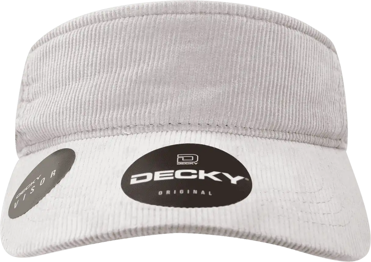 Decky 4004 Corduroy Visor - Gray - one Size Fits Most