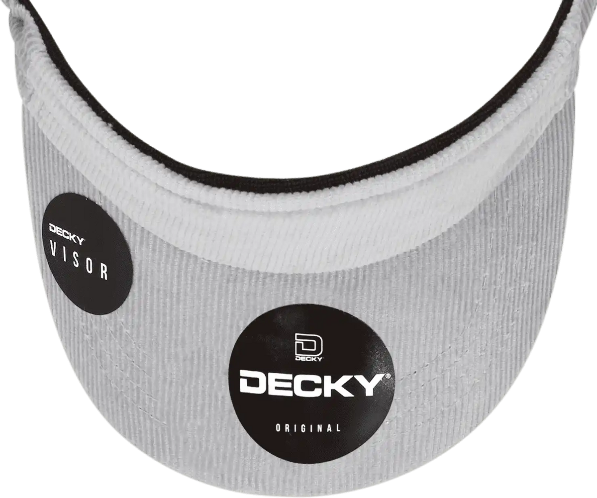 Decky 4004 Corduroy Visor - Gray - one Size Fits Most
