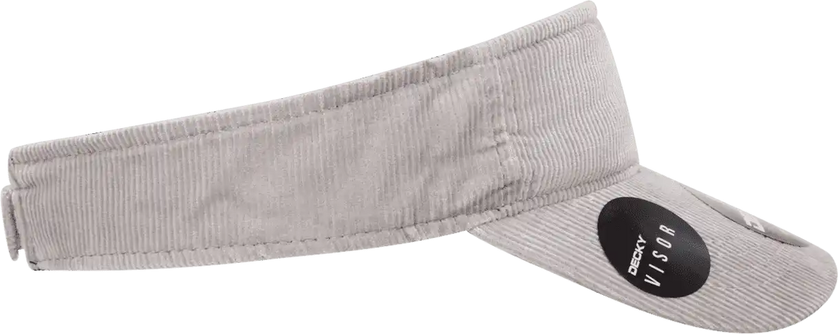 Decky 4004 Corduroy Visor - Gray - one Size Fits Most