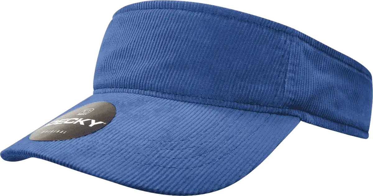 Decky 4004 Corduroy Visor - Navy - one Size Fits Most