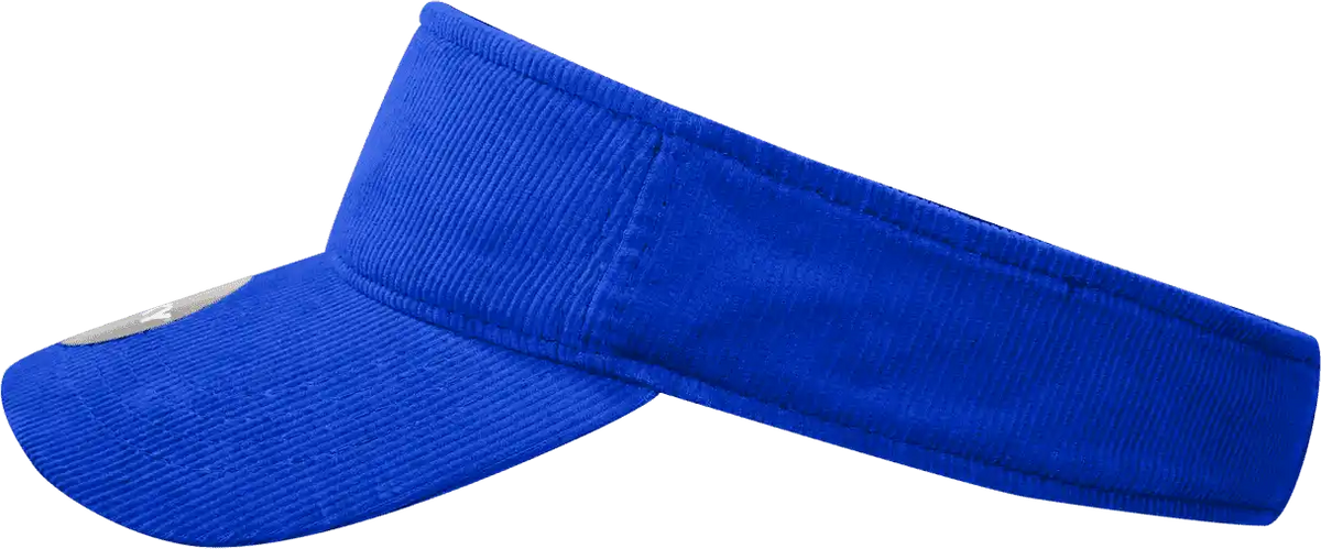 Decky 4004 Corduroy Visor - Royal - one Size Fits Most