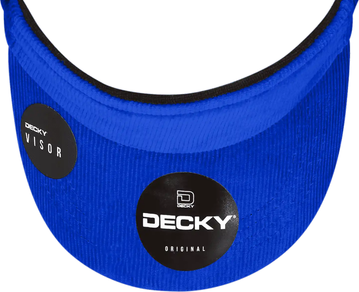 Decky 4004 Corduroy Visor - Royal - one Size Fits Most