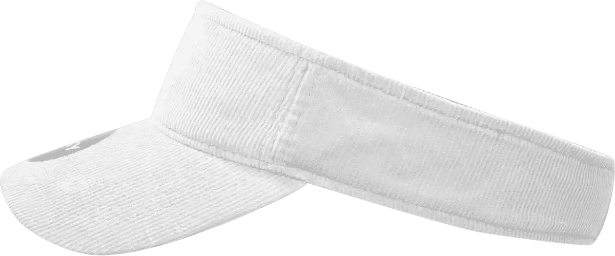 Decky 4004 Corduroy Visor - White - one Size Fits Most