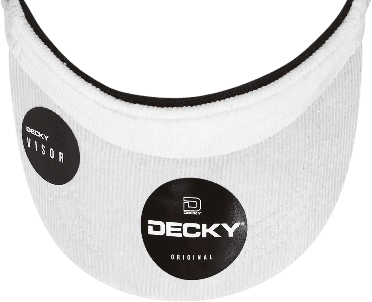 Decky 4004 Corduroy Visor - White - one Size Fits Most