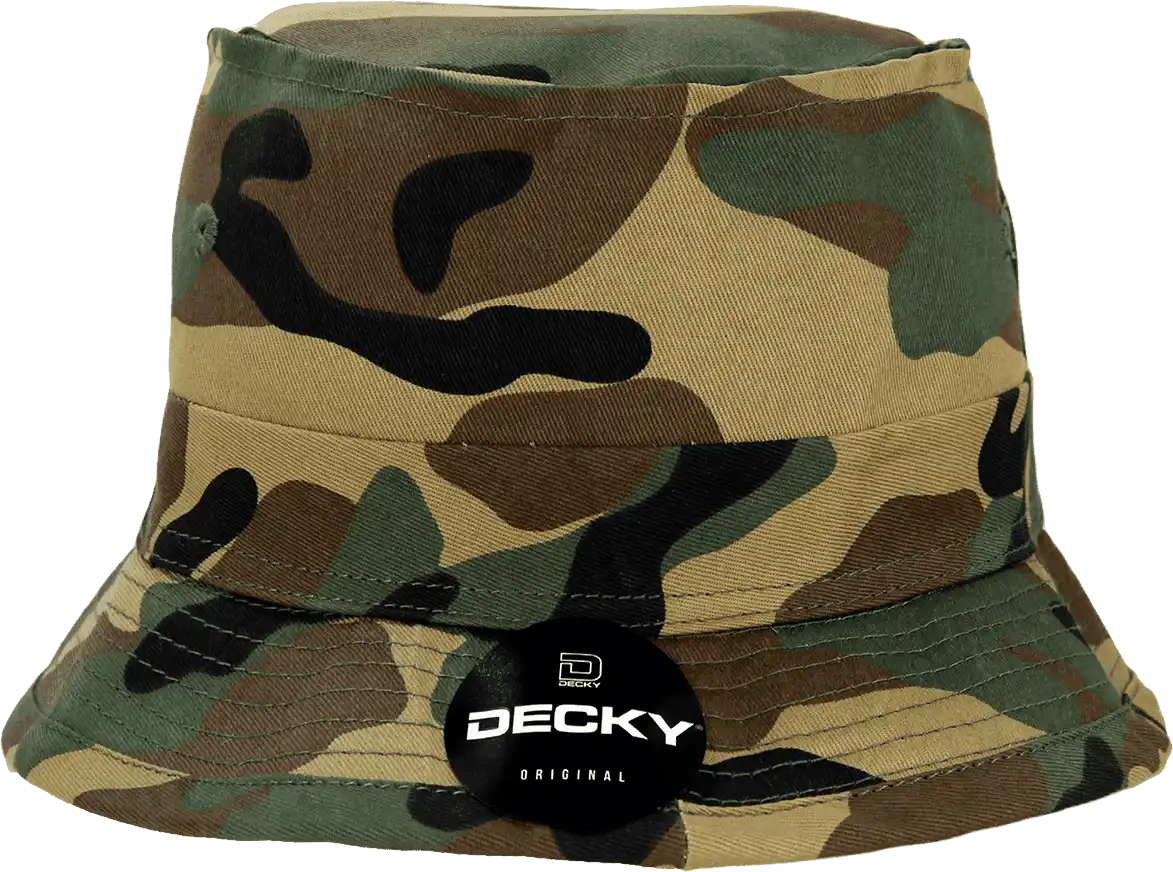 Decky 450 Fisherman’s Hat - Woodland Camo - S/m