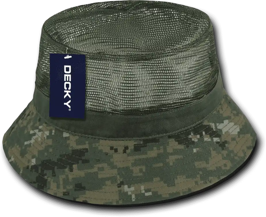 Decky 458 Mesh Bucket Hat Mcu Camo / S/m